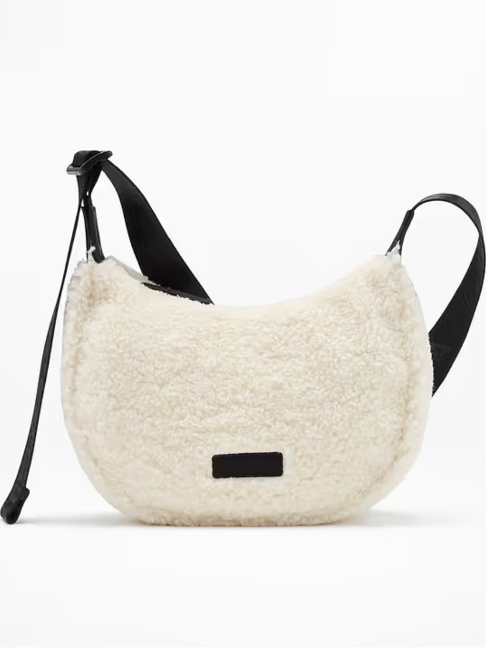 ATHLETA All About Sherpa Mini Crescent Bag Bone NWT
